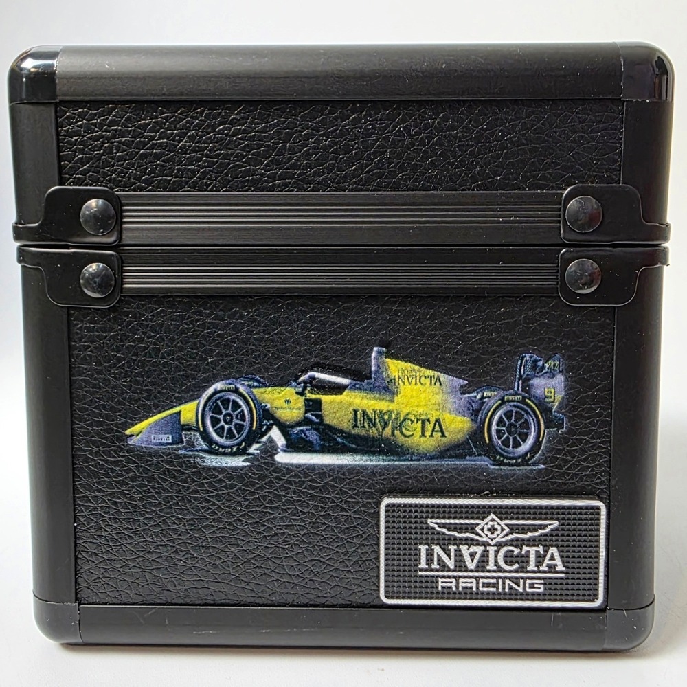 Authentic Invicta Racing 1-Slot Aluminum Watch Box, Black (IPM645-BLK) #1224‎